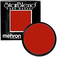 Mehron Makeup StarBlend Cake Makeup | Wet/Dry Pressed Powder Face Makeup | Powder Foundation | Red Face Paint & Body Paint 2 oz (56g)