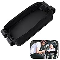 Stroller Organizer, Double Sided Stroller Tray Fits for Wonderfold Wagon, Kids Snacks & Activities - Faux Leather Sides for Eating- 4 Cup Holders-W2 accessories, Easy to Use and Clean, Play On the Go
