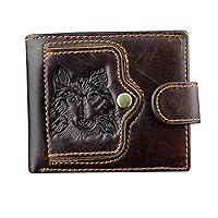 Oild Genuine Leather Vintage Men's Cool Billfold Wallet Brown L46