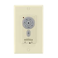 Fanimation TW40LA Transitional Wall Controls Collection in White Finish, 4.50 inches, Light Almond, 4.72x0.3x1.57