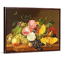Paint by Numbers for Adults, DIY Acrylic Painting by Numbers Kit for Beginner & Kids,with 3 Brushes & Bright Colors,Decoration Gift, — Still Life with Flowers and Fruit, by Franz Xaver Petter