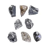 Natural Loose Rough Salt And Pepper Diamond Black Grey Color 4.54 CT 5.92 MM Rough Facet Shape Diamond L2053