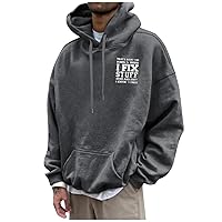 Hoodies For Men Big And Tall Thermal Letter Print Men'S Loose Hooded Casual Fashion Sports Sweatshirt Pullover