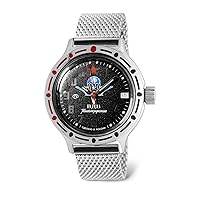 VOSTOK | Men’s Amphibian VDV Airborne Troops | Automatic Self-Winding Russian Military Style Diver Watch | WR 200 m | Model 420288