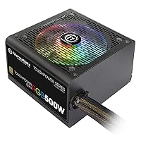 Thermaltake Toughpower GX1 RGB 500W Gold SLI/ CrossFire Ready Continuous Power RGB LED ATX12V v2.4 / EPS v2.92 80 PLUS Gold Certified 5 Year Warranty Non Modular Power Supply PS-TPD-0500NHFAGU-1