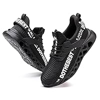 Furuian Steel Toe Sneakers for Men Women Lightweight Safety Shoes Comfortable Puncture Proof Slip On Indestructible Work Shoes