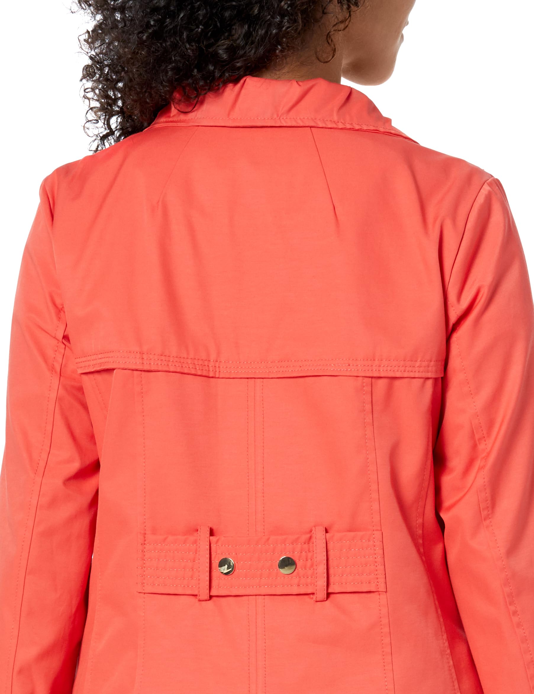 Jones New York Women's Plus Size Water-Resistant Rain Jacket Coat