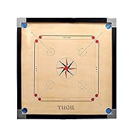 Classic Carrom Board Black Wood for Tournament with Coins Striker & Powder Full Size 32 Inch Rustic Vintage Home Decor Gifts