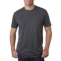 Next Level Mens Premium Fitted Short-Sleeve Crew T-Shirt - Black + Heavy Metal (2 Pack) - Large