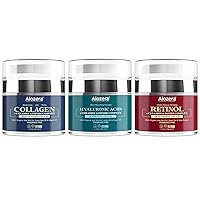 Skincare Routine Set: Collagen + Hyaluronic Acid + Retinol - Day and Night Routine for Rejuvenate & Hydrate Moisturizing Cream for the Face