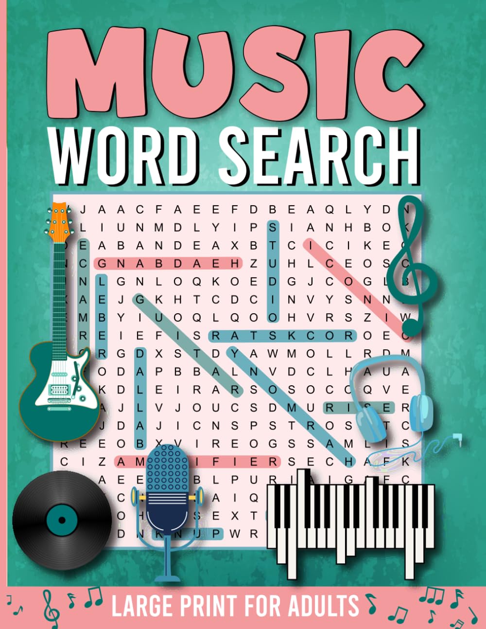 Music Word Search Large Print for Adults
