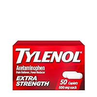 Extra Strength Caplets with 500 mg Acetaminophen for Minor Pain Relief, 50 Ct