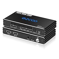 HDMI Audio Extractor 4K 120Hz 8K 7.1/5.1/2.1ch EDID Switch Atmos VRR CEC- SPDIF 5.1CH Optical Toslink Stereo Breakout, HDCP 2.2/2.3 Bypass for PS 5 Xbox X, Splitter 1x1 De-embedder Decoder EZ118K