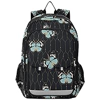 ALAZA Butterfly on Geometric Background Backpack Bookbag Laptop Notebook Bag Casual Travel Trip Daypack for Women Men Fits 15.6 Laptop