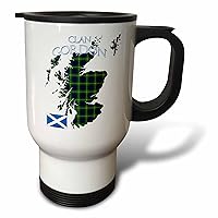 3dRose Shape of Scotland with the Gordon clan family tartan. - Travel Mugs (tm-380014-1)