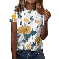 Sunflower Shirts for Women Basic Short Sleeve Baseball Mom Shirt Crewneck Aesthetic Tees Classy School Custom T Shirt