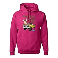 Driving Trucks and Taggin Bucks Retro Ford F150 Hunting Ford Truck Licensed Official Mens Hoodies