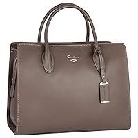 David Jones - Women's Large Handbag - Top Handle Bag PU Leather - Ladies Tote Shopper - Shoulder Crossbody Bag Multiple Pocket Compartment Satchel - Work Business Office Fashion Elegant
