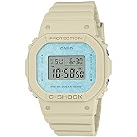 Casio GMD-S5600 Wristwatch, Mid-Size Model, beige/blue, watch