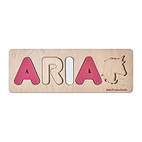 Custom Baby Name Puzzle Pastel Colors Nursery Decor Personal Signs Wooden Game for Toddlers Montessori Toys