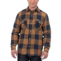 Dickies Men's High Pile Fleece Lined Flannel Shirt Jacket with Hydroshield