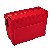 Vercord Felt Zipper Handbag Tote Purse Duffel Backpack Organizer Insert Red Large