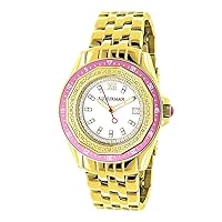 Womens Diamond Watch 0.25ct Yellow Gold PLTD