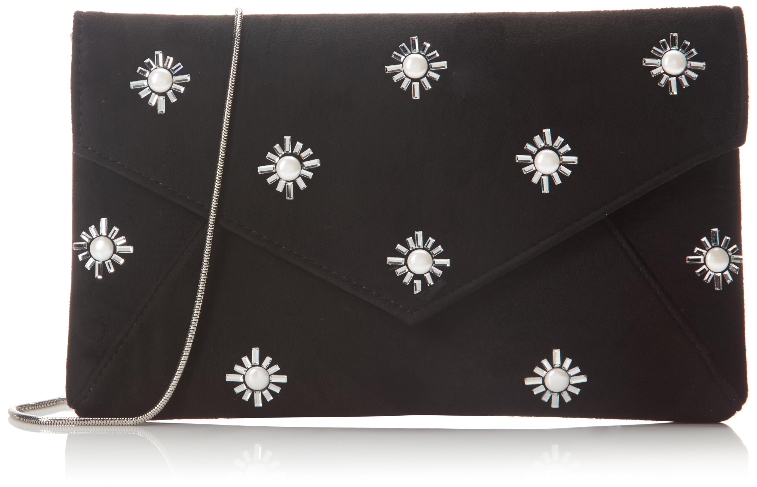 Betsey Johnson Embellished Envelope Clutch, Black