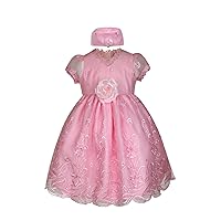 Baby Girls Formal Flower Dress with Hat