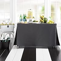Living Tablevogue Fitted PEVA Table Cover,Black,72