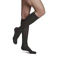 SIGVARIS Women’s Style Soft Opaque 840 Closed Toe Calf-High Socks 15-20mmHg - Graphite - Medium Short