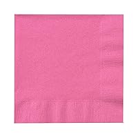 Creative Converting 803042B Bright Pink Beverage Paper Napkins, 50 Pcs