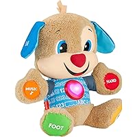 Fisher-Price Laugh & Learn Baby Learning Toy, Smart Stages Puppy, Plush with Lights Music and Educational Content for Ages 6M+ (Amazon Exclusive)