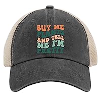 Buy Me Plants and Tell Me I'm Pretty Sun Hat Travel Hat AllBlack Mens Beach Hat Gifts for Son Golf Caps