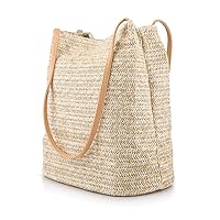 Oct17 Women Straw Beach Bag tote Shoulder Bag Summer Handbag