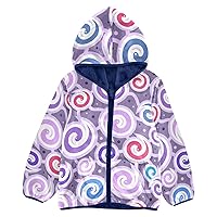 Sherpa Fleece Girls Valentine's Day Purple Twirl Shapes Girl Outerwear Jacket Navy Blue Baby Boy Zipper Hoodie 3T