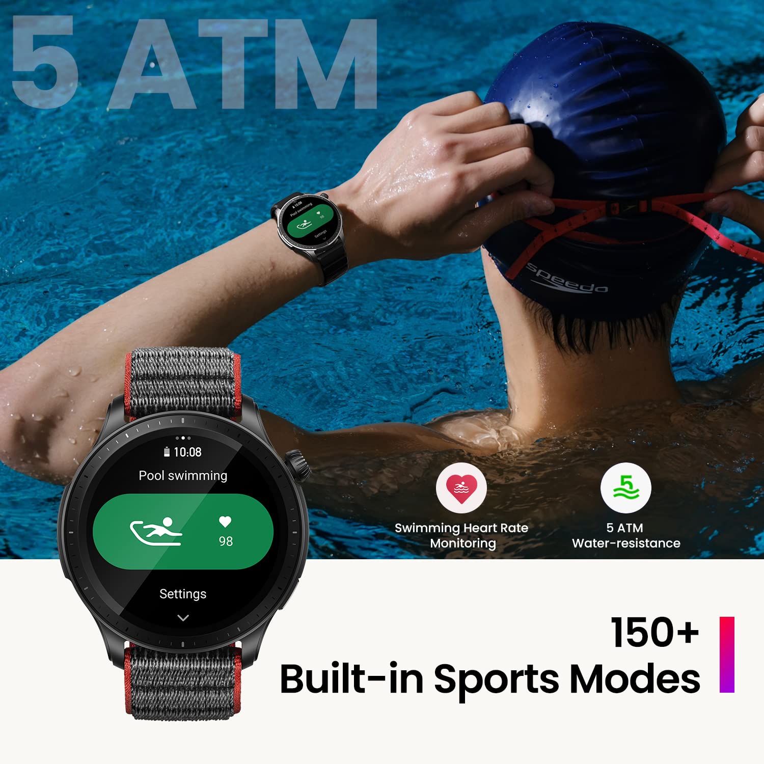 Amazfit GTR 4 Smart Watch for Men Android iPhone, Dual-Band GPS Alexa, Bluetooth Call, 150+ Sports Modes, 14-Day Battery Life, Heart Rate Blood Oxygen Monitor, 1.43”AMOLED Display,Black (Renewed)