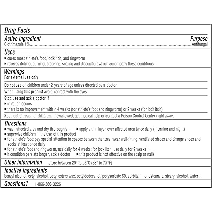 Lotrimin AF Cream for Athlete's Foot, Clotrimazole 1% Antifungal Treatment, Clinically Proven Effective Antifungal Treatment of Most AF, Jock Itch and Ringworm, Cream, .42 Ounce (12 Grams)