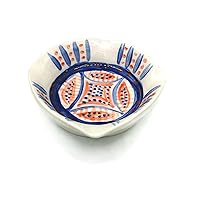 Handpainted and Handmade Cute Ashtray for Tobacco, Pottery Bowl with Cigar Holder