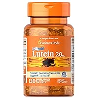 Lutein 20 mg with Zeaxanthin Softgels, Supports Eye Health* 120 Count by Puritan's Pride