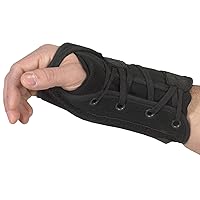 Lace-Up Right Hand Wrist Support, Black, X-Small