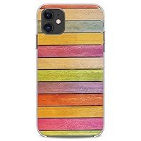 TPU Case Compatible for iPhone 14 Pro Max Colored Wooden Boards Soft Lux Clear Woman Cute Slim fit Geometric Yellow Flexible Silicone Girls Design Print