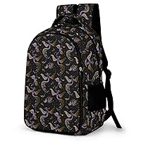 Beautiful Peacock Exotic Bird Backpack Double Deck Laptop Bag Casual Travel Daypack for Men Women
