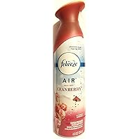 Febreze Air Freshener Spray-Limited Edition-Winter Collection 2017-Fresh-Twist Cranberry-Net Wt. 8.8 OZ (250 g) Per Bottle-One (1) Bot, 8.8 Ounce (Pack of 1), Red