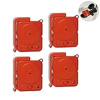 4 Pack Door Handle Alarm, 120dB Loud Alert Siren Door Window Open Vibraion Sensor Detection DIY Protection for Home Apartment Kids Elderly Portable (Red)