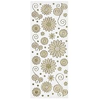docrafts Anita's Glitterations Flowers Stickers, Gold