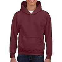 Gildan Heavy Blend Youth Hooded Sweatshirt, Maroon, Medium