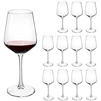 Wine Glasses set of 12, 12 oz Durable Red White Wine Glasses for Wedding, Party, Dishwasher Safe