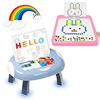 Toys for 1-3 Year Old Girl, Drawing Board for Toddlers 1-3 and Magnetic Drawing Board for Kids,Large Magnet Doodle Board with Dot Beads