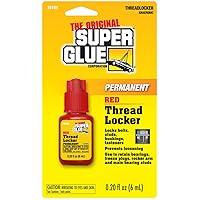 Super Glue - Red Permanent Thread Locker - (Pack of 12)